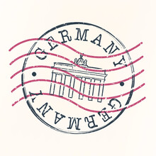 Berlin, Germany Stamp Postal. Silhouette Seal. Passport Round Design. Vector Icon. Design Retro Travel. National Symbol.