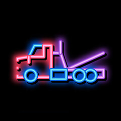 Wall Mural - Tow Trick Service neon light sign vector. Glowing bright icon Tow Trick Service sign. transparent symbol illustration