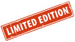 Limited Edition square filled rubber stamp icon. Exclusive limited edition product stamp. Print limited edition