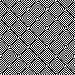 Poster - Diagonal pattern with spiral shape. Vector seamless coil squares.