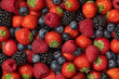  Variation of mixed summer fruit close up full frame