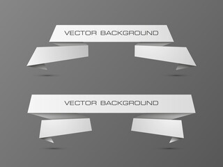 Vector banner. The original form as two form, overlapping. The flat image. Advertising Design shape. Vector label tag.