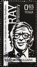 Science Fiction Writer Ray Bradbury On Postage Stamp