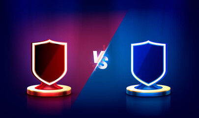 Wall Mural - Versus game cover, banner sport vs, team concept. Vector illustration