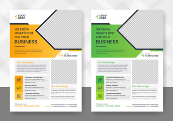 Corporate Business flyer template vector design, Flyer poster and leaflets layout fully Editable