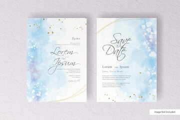 Wall Mural - Colorful watercolor wedding invitation splash with abstract dynamic fluid