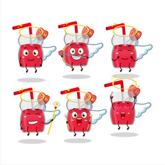 Sticker - Strawberry juice cartoon designs as a cute angel character