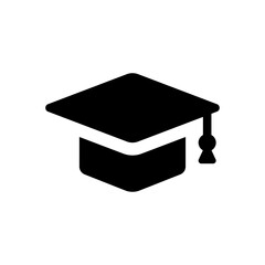 Graduated cap or hat icon vector. Education concept