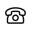 Old typical or classic phone icon vector. Telephone retro vintage concept.