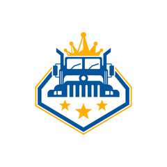 Sticker - transport truck king logo