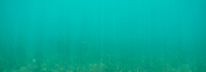 Canvas Print - Sunrays shining through clear blue water