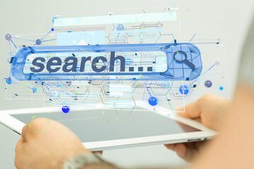 web develop interface web application in hand