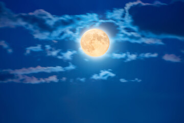 Wall Mural - full moon on night sky