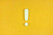 © MindestensM - Exclamation mark on yellow orange background. Warning, keep attention concept.