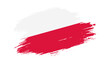© Yagnik - Patriotic of Poland flag in brush stroke effect on white background