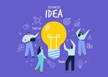 Creative Business Idea Flat Vector Illustration