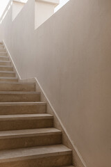 minimal aesthetic architecture concept. beige wall and stairs