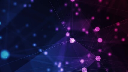 4K Network technology and plexus background(loopable)