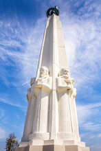 Astronomer's Monument At The Griffith Observatory In Los Angeles, California