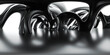 full 360 panorama view of dark futuristic geometric round organic shape environment 3d render illustration hdri hdr vr style