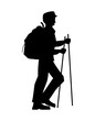 adventurer walk silhouette