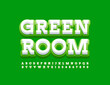 © Popskraft - Vector concept sign Green Room with modern Font. Bright set of Alphabet Letters and Numbers