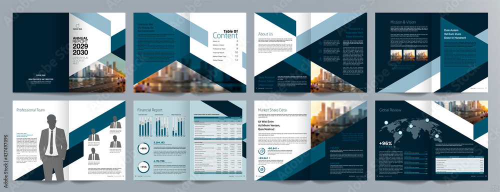 Vector de Stock Corporate business presentation guide brochure template ...