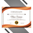 Flowing brown wave beautiful certificate design