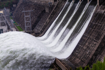 Hydroelectric power plant on the river