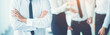 © realstock1 - The happy businessman stand near partners on the sunny background