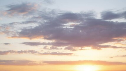 Wall Mural - 4k stock video footage of beautiful panorama of sunny sunset landscape during sun set time. view of 
