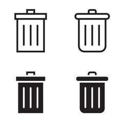 Wall Mural - Trash can icon