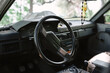 © Denys - Steering wheel in the cockpit of an old car Moskvich 41