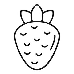 Canvas Print - Strawberry icon, outline style