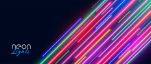 Led Light Neon Streaks Show Banner
