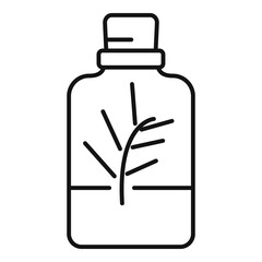 Sticker - Essential oils perfume icon, outline style