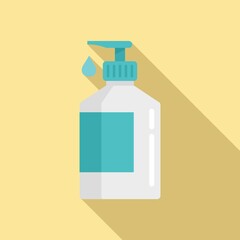 Canvas Print - Disinfection dispenser drop icon, flat style