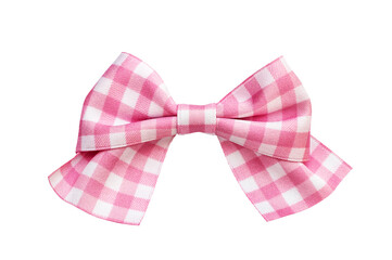 Wall Mural - Pink beautiful bow isolated on white.