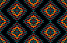 Ethnic Aztec African American Textile Seamless Pattern. Geometric Native Fabric Boho Carpet Ornaments Mandala Embroidery Patterns. Ethnic Indian Tribal Vector Illustrations Background.
