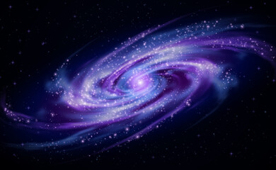 Wall Mural - colorful space galaxy background with shining stars, stardust and universe, nebula. vector illustrat