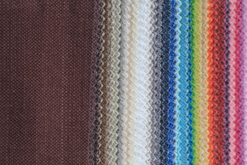 Sticker - samples of multi colored fabrics