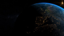 Europe Seen From Space 3d Illoustration