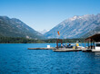 Boat landing at Stehekin, a secluded community at the north end of Lake Chelan - Washington state, USA
