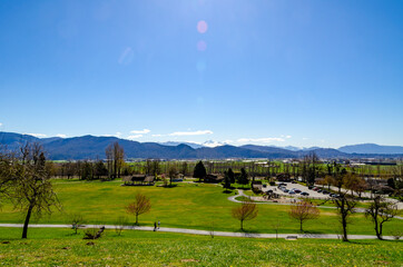 Fraser River Heritage Park in the sunny day