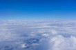 © CK - Top view from fly, aerial view of clouds in blue sky