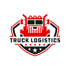 Sticker - logistics truck shield logo