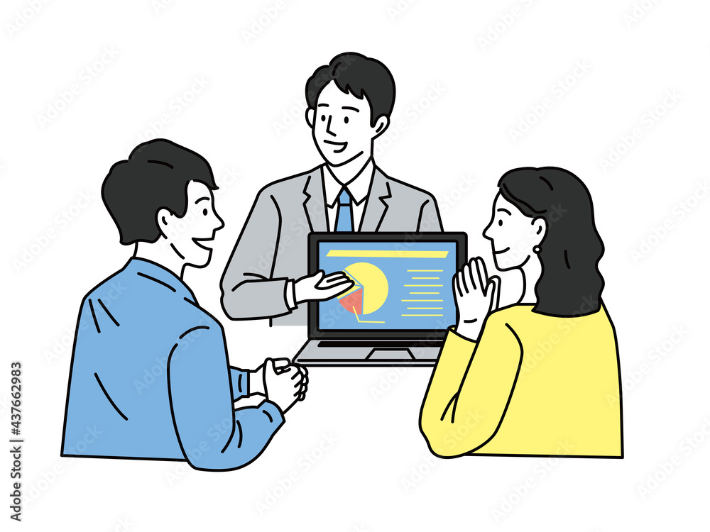 夫婦の将来設計のイラスト 見積もり 投資 交渉 売込 積立 税金 お買い得 営業 プレゼン 契約 プラン セールス Couple Future Design Illustrations Estimate Investment Negotiation Sales Accruals Taxes Deals Sales Presentations Contracts