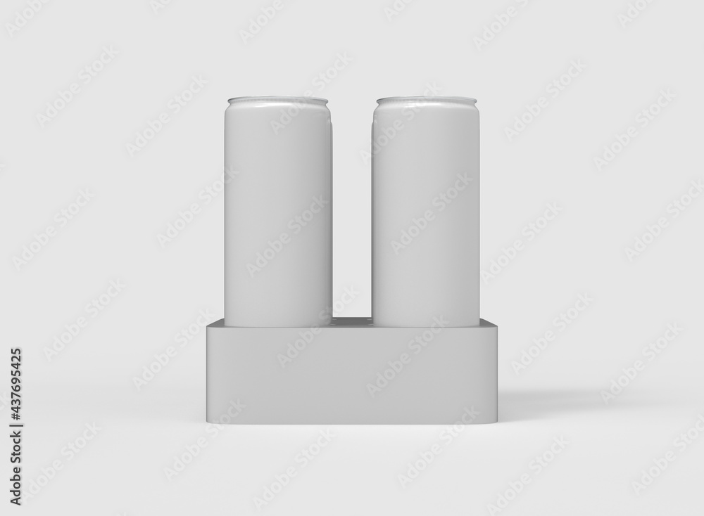 Soda Can Pack Mockup 4 Frontal Orthographic Stock Illustration soda-can-pack-mockup-4-frontal-orthographic-stock-illustration