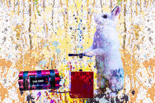 Rabbit With Explosive Pop Art