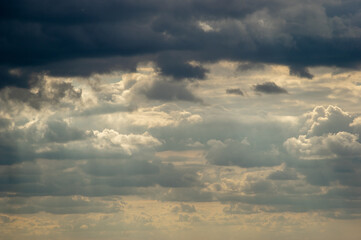 Wall Mural - beautiful summer landscape, storm clouds